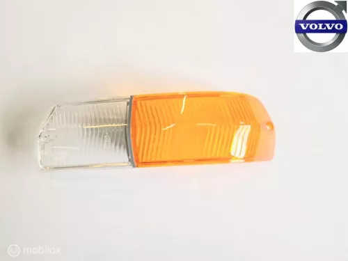 Knipperlichtglas links voor. Volvo 164 1212730 Oranje Wit