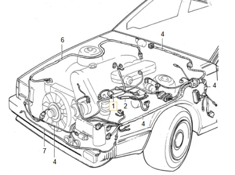 Kabelboom motor Volvo 740 B230A 3515583